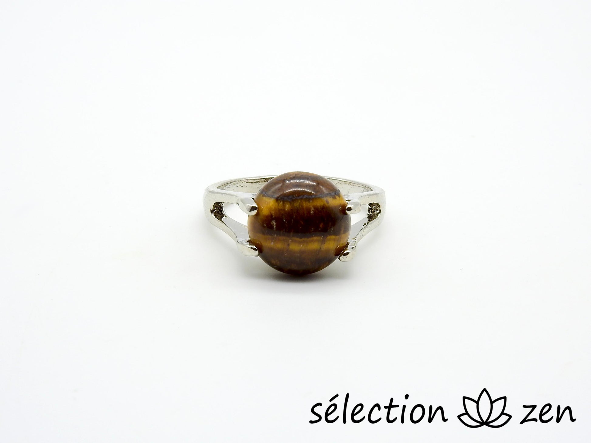 selection-zen bague 18mm œil de tigre jaune