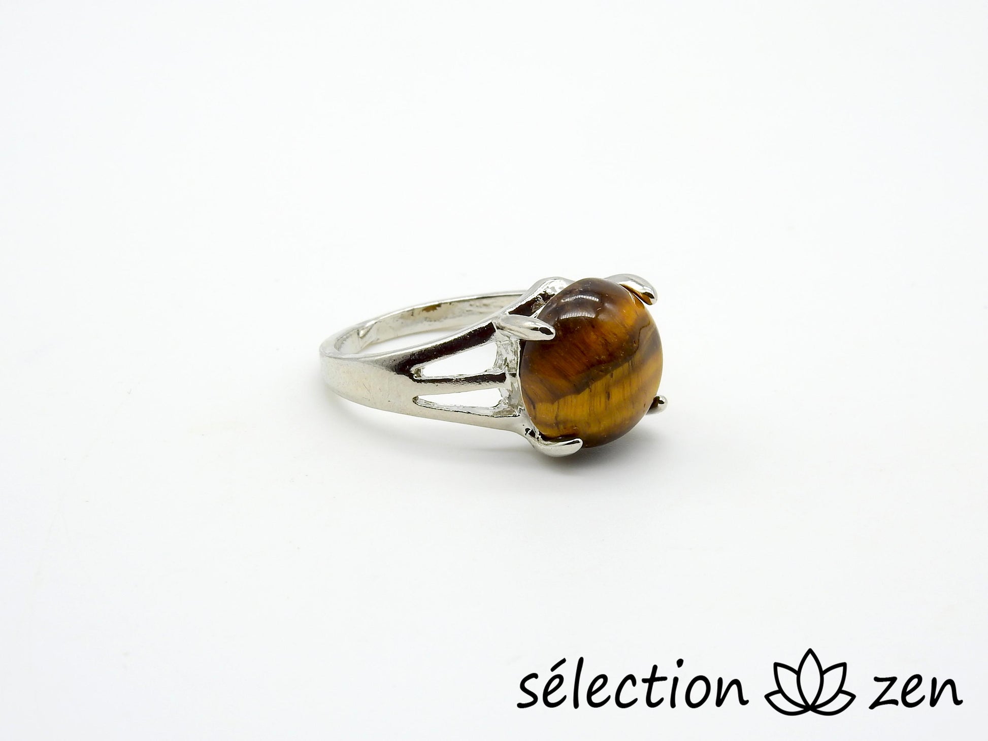 oeil de tigre jaune bague 19mm selection zen