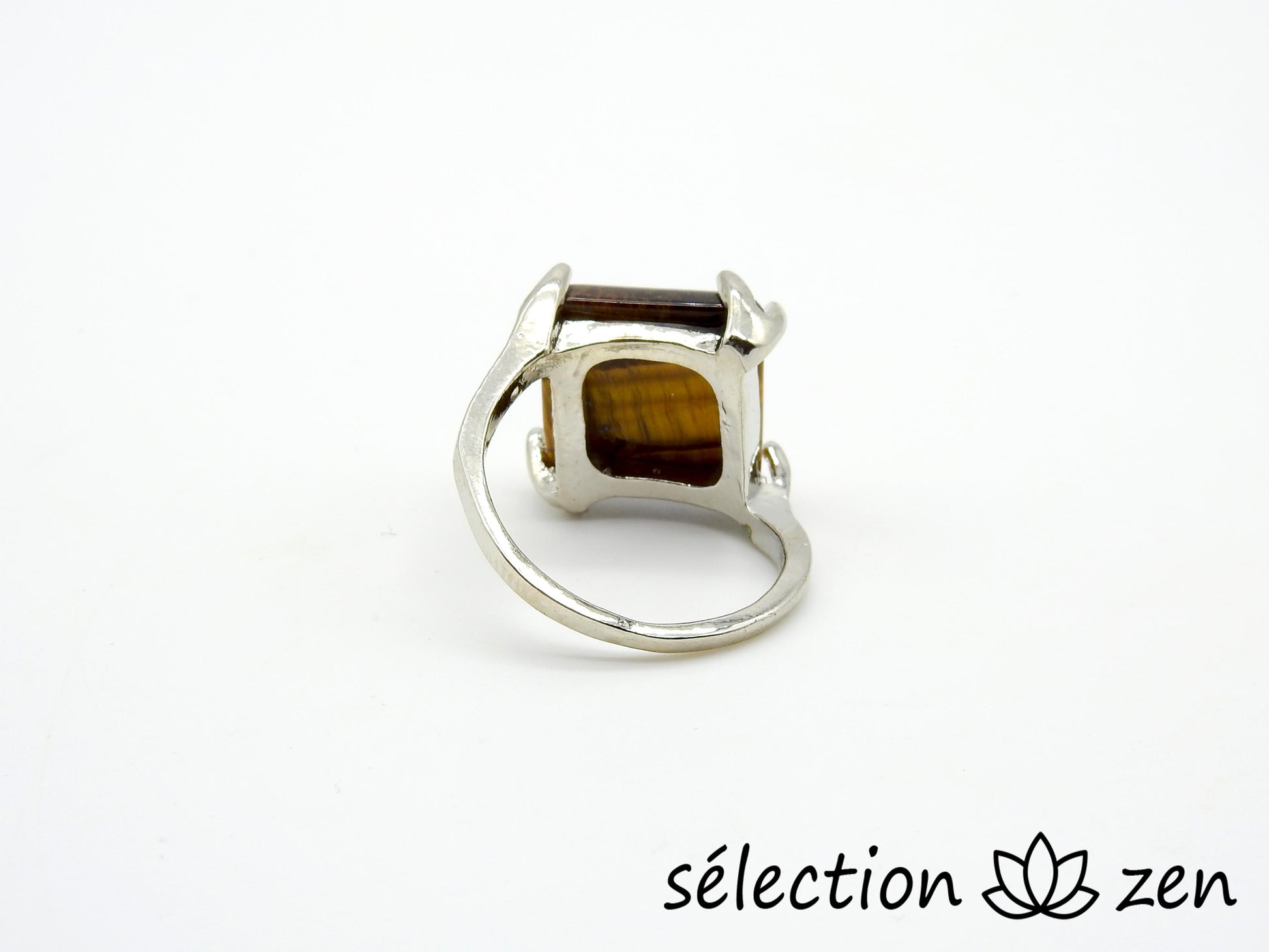 selection zen bague 16mm œil de tigre jaune