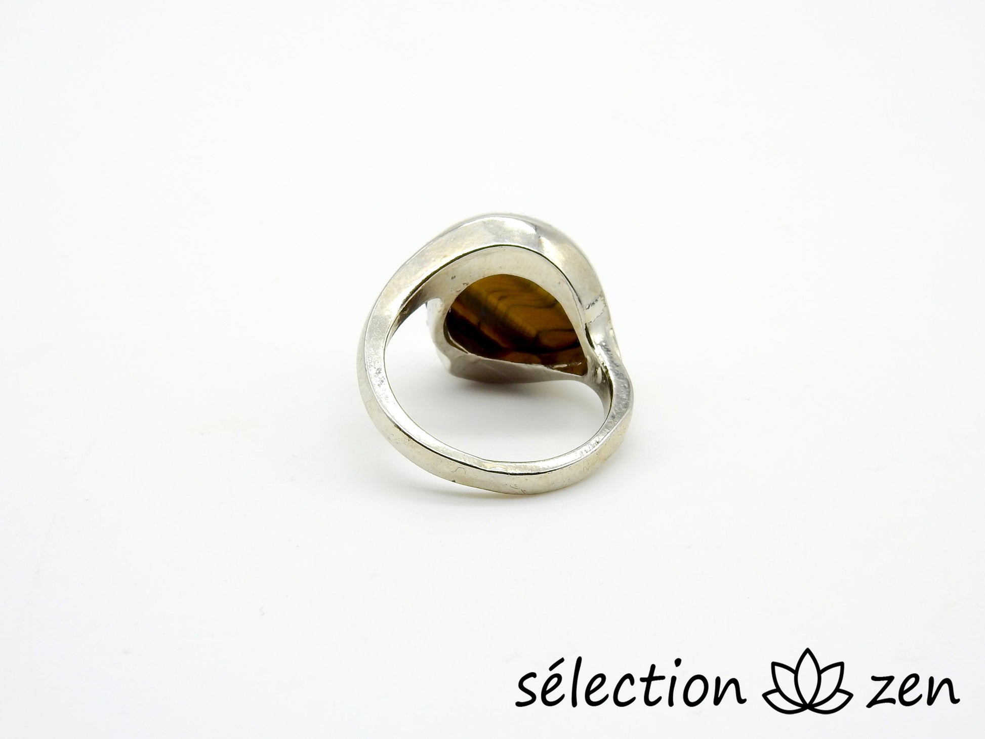 selection zen bague 16mm œil de tigre jaune