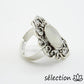 selection-zen bague agate blanche réglable