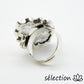 selection-zen bague agate blanche réglable