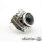 selection zen bague réglable agate mousse