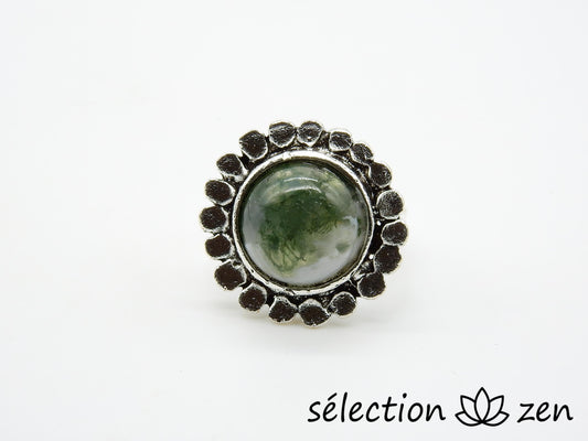 bague agate mousse réglable selection-zen