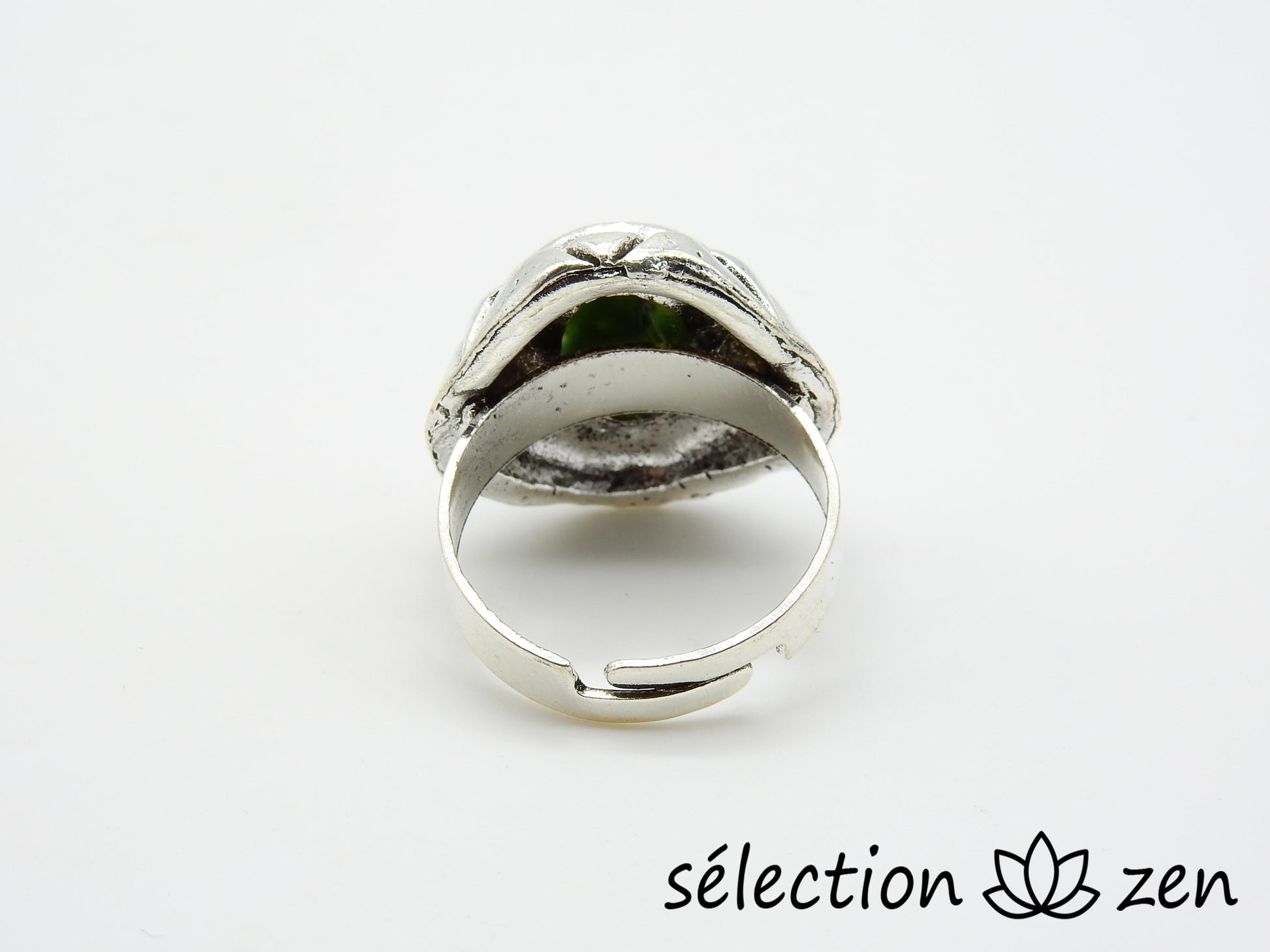 selection-zen bague réglable agate mousse