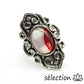 bague agate rouge réglable selection-zen