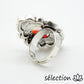 bague agate rouge réglable selection zen