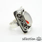 selection zen bague réglable agate rouge
