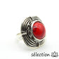 selection zen bague réglable howlite rouge