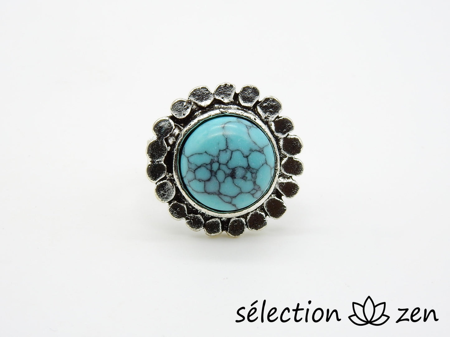 bague réglable howlite turquoise selection-zen