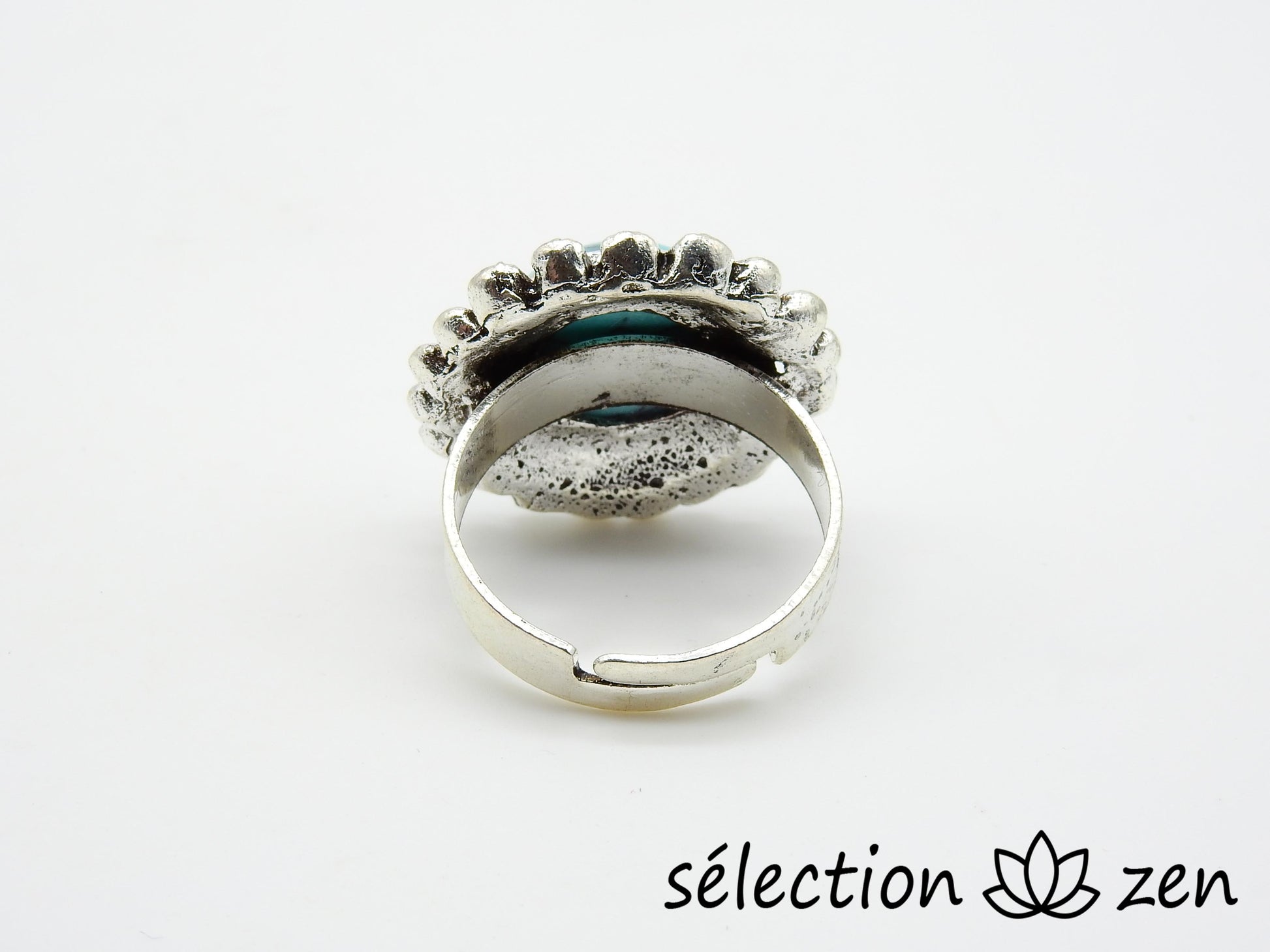 selection-zen bague howlite turquoise réglable