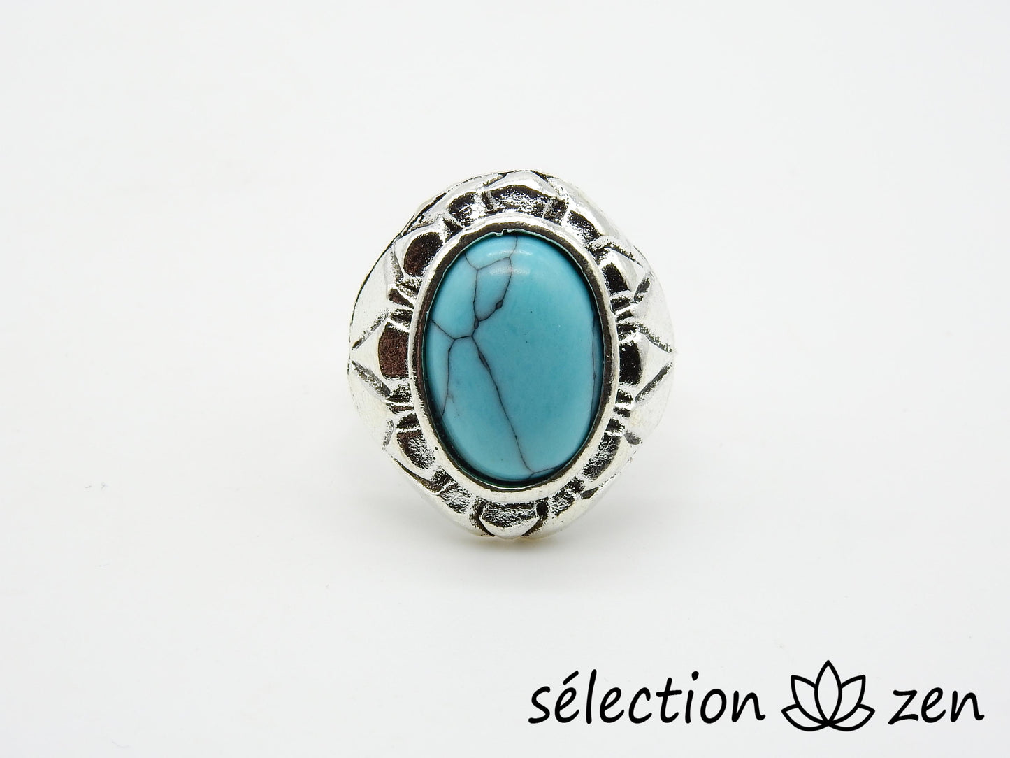 bague réglable howlite turquoise selection-zen