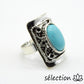 selection zen bague réglable howlite turquoise