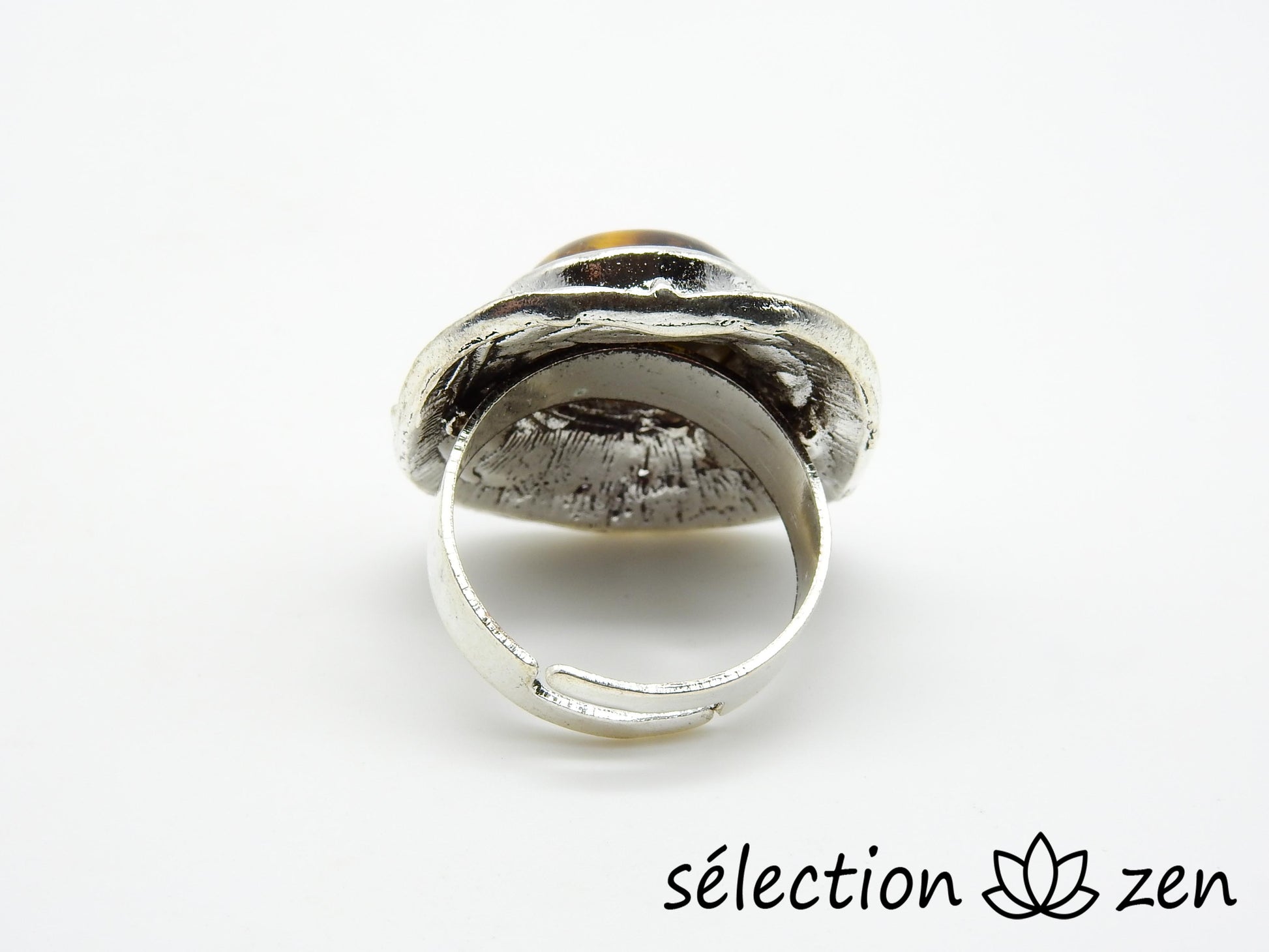 oeil de tigre jaune bague réglable selection-zen