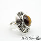bague œil de tigre jaune réglable selection zen