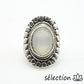 bague réglable agate blanche selection-zen