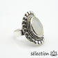 selection zen bague réglable agate blanche
