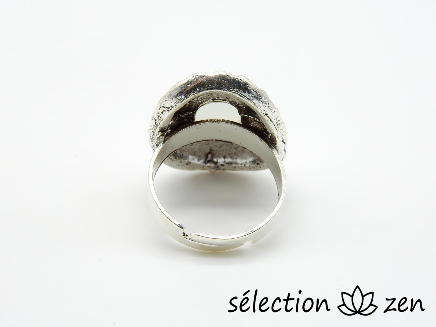 agate blanche bague réglable selection-zen