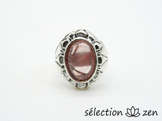 bague réglable quartz cerise selection-zen