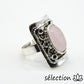 selection-zen bague quartz rose réglable