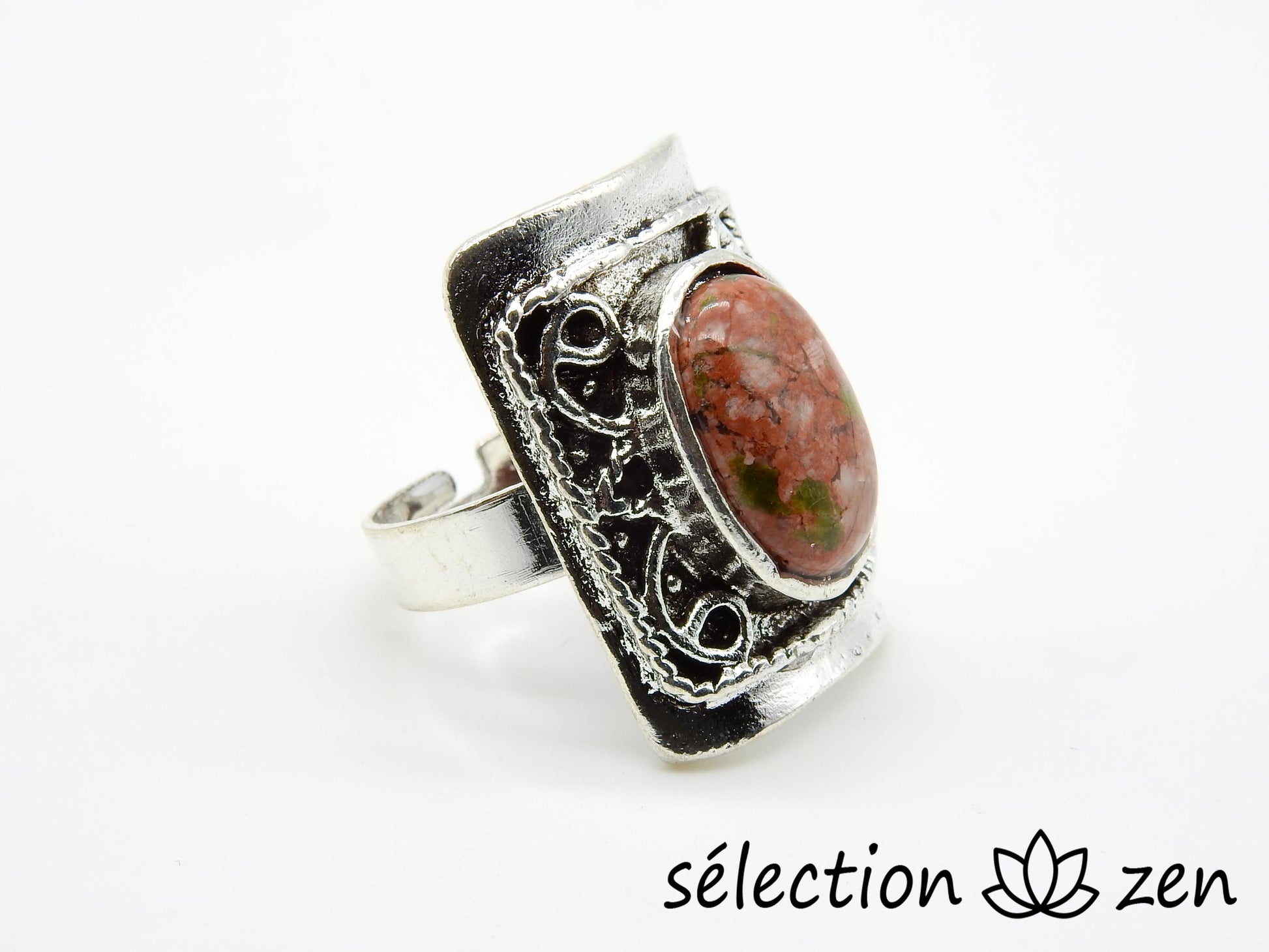 sélection zen bague unakite réglable