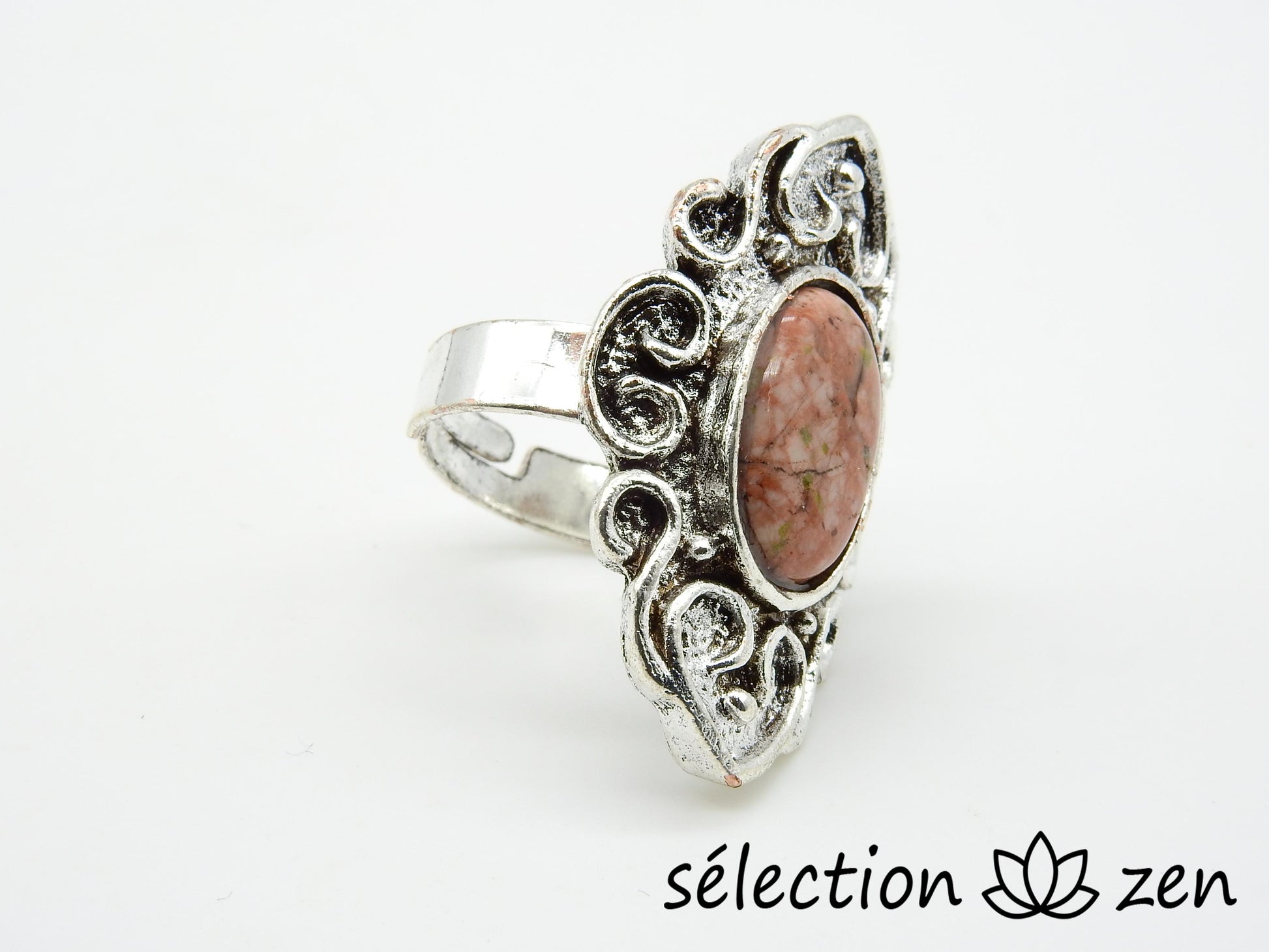 selection zen bague réglable unakite