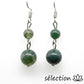 agate mousse boucles d'oreilles 2 perles selection-zen