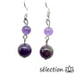boucles d'oreilles améthyste 2 perles selection-zen