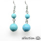boucles d'oreilles 2 perles howlite turquoise selection-zen