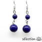 lapis lazuli boucles d'oreilles 2 perles selection-zen