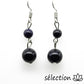 boucles d'oreilles pierre de sable bleu 2 perles selection-zen
