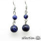 boucles d'oreilles sodalite 2 perles selection-zen