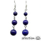 boucles d'oreilles 3 perles lapis lazuli selection-zen
