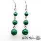 boucles d'oreilles malachite 3 perles selection-zen