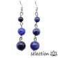 boucles d'oreilles sodalite 3 perles selection-zen