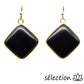 boucles d'oreilles agate noire élégance selection zen