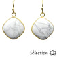 boucles d'oreilles élégance howlite blanche selection-zen