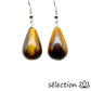 boucles d'oreilles oeil de tigre jaune goutte selection-zen