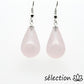 boucles d'oreilles goutte quartz rose selection-zen