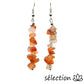boucles d'oreilles pierres irrégulières agate rouge selection-zen