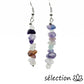 boucles d'oreilles pierres irrégulières fluorite selection-zen