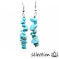 boucles d'oreilles pierres irrégulières howlite turquoise selection-zen