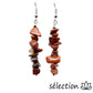 boucles d'oreilles pierres irrégulières jaspe rouge selection-zen