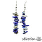 boucles d'oreilles pierres irrégulières lapis lazuli selection-zen