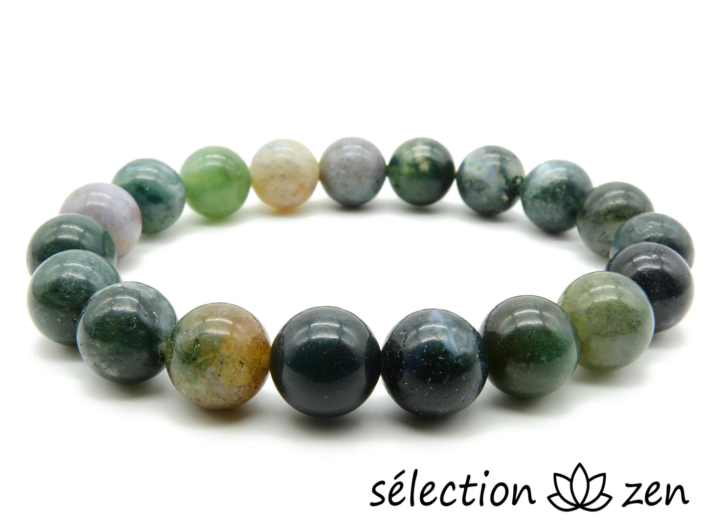 bracelet 10mm agate indienne 20cm selection-zen