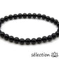 bracelet onyx noir brillant 6mm selection-zen