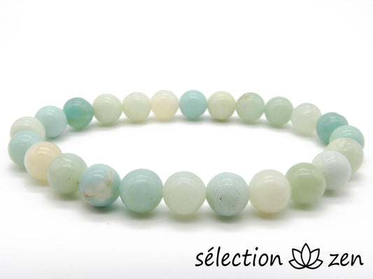 bracelet amazonite 8mm 20cm selection-zen