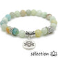 bracelet amazonite 8mm avec médaillon lotus selection zen