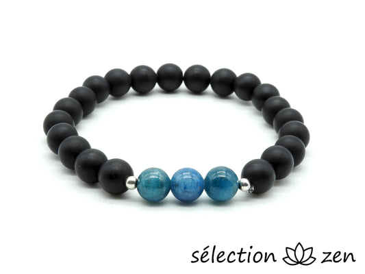 bracelet apatite 7mm et onyx noir mat 8mm 17cm selection-zen