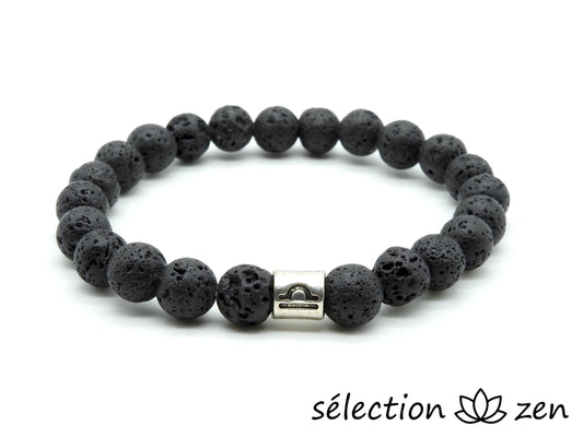 bracelet astro balance pierre de lave 8mm 20cm selection-zen